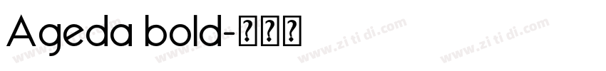 Ageda bold字体转换